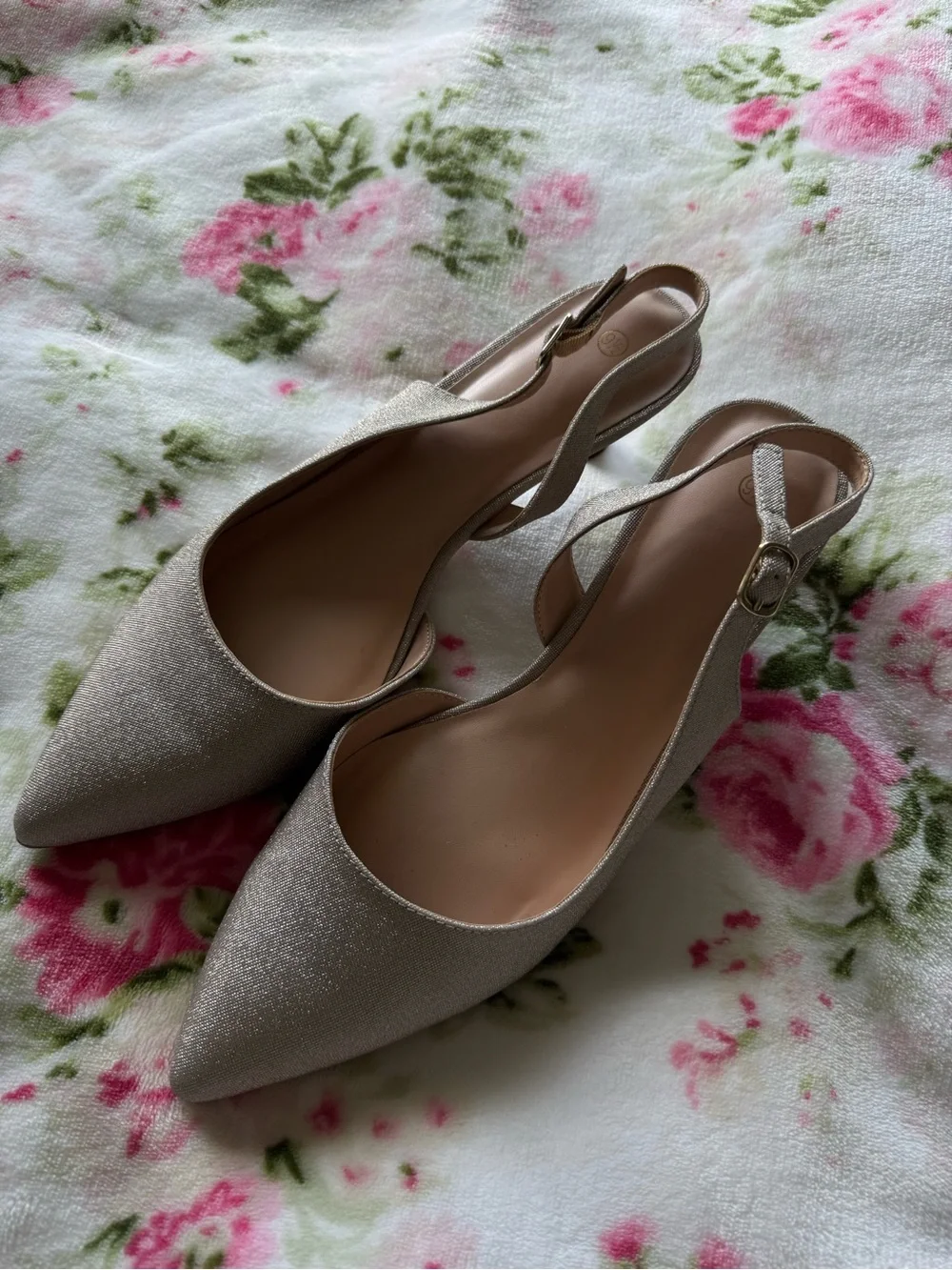 Sparkly Slingback Pointed Heels
